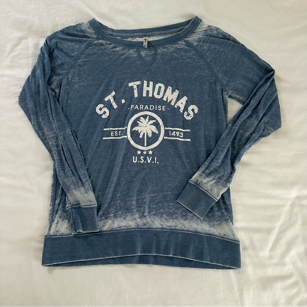Blue Long Sleeve Women's Top